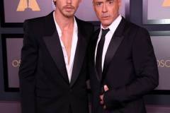 LOS ANGELES, CALIFORNIA - NOVEMBER 19: (L-R) Austin Butler and Robert Downey Jr. attend the Academy of Motion Picture Arts and Sciences 13th Governors Awards at Fairmont Century Plaza on November 19, 2022 in Los Angeles, California. (Photo by Jon Kopaloff/Getty Images)