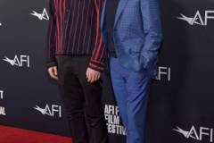 HOLLYWOOD, CALIFORNIA - NOVEMBER 04: Indio Falconer Downey and Robert Downey Jr. attend the special screening of "Sr." during the 2022 AFI Fest at TCL Chinese Theatre on November 04, 2022 in Hollywood, California. (Photo by Rodin Eckenroth/Getty Images)