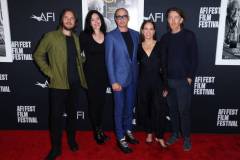 HOLLYWOOD, CALIFORNIA - NOVEMBER 04:  (L-R) Kevin Ford, Emily Barclay Ford, Robert Downey Jr., Susan Downey, and Chris Smith attend the special screening of "Sr." during the 2022 AFI Fest at TCL Chinese Theatre on November 04, 2022 in Hollywood, California. (Photo by Phillip Faraone/WireImage)
