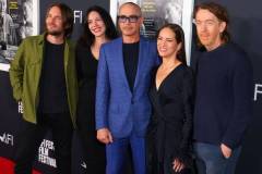 HOLLYWOOD, CALIFORNIA - NOVEMBER 04: (L-R) Kevin Ford, Emily Barclay Ford, Robert Downey Jr., Susan Downey and Chris Smith attend Netflix's Sr. AFI Fest Premiere at TCL Chinese 6 Theatres on November 04, 2022 in Hollywood, California. (Photo by Leon Bennett/Getty Images for Netflix)