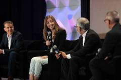 AUSTIN, TEXAS - MARCH 11: (L-R) Eric O'Neill, Maria Konnikova, Hari Ravichandran, and Robert Downey Jr. speak onstage during the 'Online Crime: An American Crisis' SXSW panel on March 11, 2023 in Austin, Texas. (Photo by Mat Hayward/Getty Images for Aura )