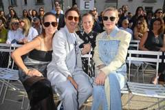 PARIS, FRANCE - OCTOBER 02: (L to R) Susan Downey, Robert Downey Jr., Julia Milner and Cate Blanchett attend the Stella McCartney show during Paris Fashion Week Womenswear Spring/Summer 2024 on October 2, 2023 in Paris, France. (Photo by Dave Benett/Getty Images)