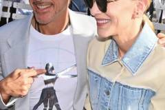 PARIS, FRANCE - OCTOBER 02: Robert Downey Jr. and Cate Blanchett attend the Stella McCartney show during Paris Fashion Week Womenswear Spring/Summer 2024 on October 2, 2023 in Paris, France. (Photo by Dave Benett/Getty Images for Stella McCartney)