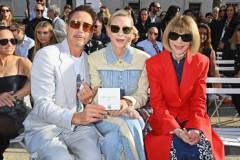 PARIS, FRANCE - OCTOBER 02: (L to R) Robert Downey Jr., Cate Blanchett and Dame Anna Wintour attend the Stella McCartney show during Paris Fashion Week Womenswear Spring/Summer 2024 on October 2, 2023 in Paris, France. (Photo by Dave Benett/Getty Images for Stella McCartney)