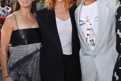 PARIS, FRANCE - OCTOBER 02: (L to R) Susan Downey, Stella McCartney and Robert Downey Jr. attend the Stella McCartney show during Paris Fashion Week Womenswear Spring/Summer 2024 on October 2, 2023 in Paris, France. (Photo by Dave Benett/Getty Images for Stella McCartney)