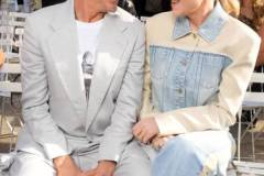 Robert Downey Jr. and Cate Blanchett at Stella McCartney Ready To Wear Spring 2024 held at March? Saxe-Breteuil on October 2, 2023 in Paris, France. (Photo by Swan Gallet/WWD via Getty Images)