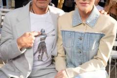 Robert Downey Jr. and Cate Blanchett at Stella McCartney Ready To Wear Spring 2024 held at March? Saxe-Breteuil on October 2, 2023 in Paris, France. (Photo by Swan Gallet/WWD via Getty Images)