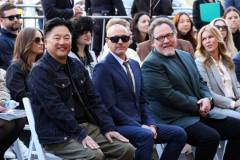 LOS ANGELES, CALIFORNIA - FEBRUARY 13: (L-R) Roy Choi, Robert Downey Jr., and Jon Favreau attend the star ceremony for Jon Favreau on on The Hollywood Walk of Fame on February 13, 2023 in Los Angeles, California. (Photo by Phillip Faraone/Getty Images)