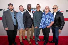LOS ANGELES, CALIFORNIA - JUNE 16: (L-R) Chad Hrencecin, Chris Salvo, Rich Benoit, Robert Downey Jr., guest, and Chris Mazzilli attend Max's Downey's Dream Cars Tastemaker Event at Petersen Automotive Museum on June 16, 2023 in Los Angeles, California. (Photo by Jeff Kravitz/FilmMagic for Max)