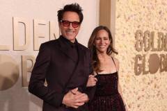Robert Downey Jr. and Susan Downey at the 81st Golden Globe Awards held at the Beverly Hilton Hotel on January 7, 2024 in Beverly Hills, California. (Photo by Christopher Polk/Golden Globes 2024/Golden Globes 2024 via Getty Images)