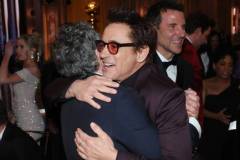 Mark Ruffalo, Robert Downey Jr. and Bradley Cooper at the 81st Golden Globe Awards held at the Beverly Hilton Hotel on January 7, 2024 in Beverly Hills, California. (Photo by Rich Polk/Golden Globes 2024/Golden Globes 2024 via Getty Images)