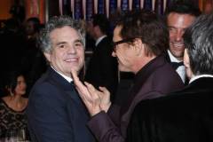 Mark Ruffalo and Robert Downey Jr. at the 81st Golden Globe Awards held at the Beverly Hilton Hotel on January 7, 2024 in Beverly Hills, California. (Photo by Rich Polk/Golden Globes 2024/Golden Globes 2024 via Getty Images)