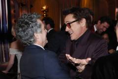 Mark Ruffalo and Robert Downey Jr. at the 81st Golden Globe Awards held at the Beverly Hilton Hotel on January 7, 2024 in Beverly Hills, California. (Photo by Rich Polk/Golden Globes 2024/Golden Globes 2024 via Getty Images)