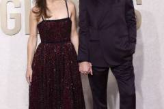 Susan Downey and Robert Downey Jr. at the 81st Golden Globe Awards held at the Beverly Hilton Hotel on January 7, 2024 in Beverly Hills, California. (Photo by Tommaso Boddi/Golden Globes 2024/Golden Globes 2024 via Getty Images)