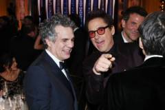 Mark Ruffalo and Robert Downey Jr. at the 81st Golden Globe Awards held at the Beverly Hilton Hotel on January 7, 2024 in Beverly Hills, California. (Photo by Rich Polk/Golden Globes 2024/Golden Globes 2024 via Getty Images)