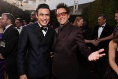 LOS ANGELES - JANUARY 7: Charles Melton and Robert Downey Jr. at the 81st Golden Globe Awards held at the Beverly Hilton in Beverly Hills, California on Sunday, January 7, 2024. 


(Todd Williamson/CBS via Getty Images) *** Charles Melton and Robert Downey Jr. ***