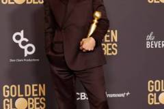 LOS ANGELES - JANUARY 7: Robert Downey Jr. receives the award for Best Performance by a Male Actor in a Supporting Role in a Motion Picture at the 81st Golden Globe Awards held at the Beverly Hilton in Beverly Hills, California on Sunday, January 7, 2024. 


(Trae Patton/CBS via Getty Images) *** Robert Downey Jr. ***