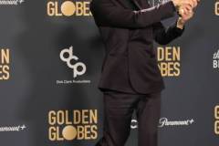 BEVERLY HILLS, CALIFORNIA - JANUARY 07: Robert Downey Jr., winner of the Best Performance by a Male Actor in a Supporting Role in any Motion Picture award for "Oppenheimer," poses in the press room during the 81st Annual Golden Globe Awards at The Beverly Hilton on January 07, 2024 in Beverly Hills, California. (Photo by Amy Sussman/Getty Images)