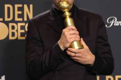 BEVERLY HILLS, CALIFORNIA - JANUARY 07: Robert Downey Jr., winner of the Best Performance by a Male Actor in a Supporting Role in any Motion Picture award for "Oppenheimer," poses in the press room during the 81st Annual Golden Globe Awards at The Beverly Hilton on January 07, 2024 in Beverly Hills, California. (Photo by Amy Sussman/Getty Images)
