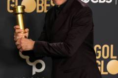 BEVERLY HILLS, CALIFORNIA - JANUARY 07: Robert Downey Jr., winner of the Best Performance by a Male Actor in a Supporting Role in any Motion Picture award for "Oppenheimer," poses in the press room during the 81st Annual Golden Globe Awards at The Beverly Hilton on January 07, 2024 in Beverly Hills, California. (Photo by Kevin Mazur/Getty Images)