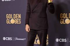 BEVERLY HILLS, CALIFORNIA - JANUARY 07: Robert Downey Jr., winner of the Best Performance by a Male Actor in a Supporting Role in any Motion Picture award for "Oppenheimer," poses in the press room during the 81st Annual Golden Globe Awards at The Beverly Hilton on January 07, 2024 in Beverly Hills, California. (Photo by Matt Winkelmeyer/WireImage)