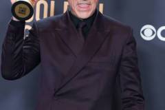 BEVERLY HILLS, CALIFORNIA - JANUARY 7: Robert Downey Jr poses in the press room during the 81st Annual Golden Globe Awards at The Beverly Hilton on January 7, 2024 in Beverly Hills, California. (Photo by Steve Granitz/FilmMagic)