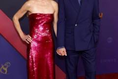 LOS ANGELES, CALIFORNIA - SEPTEMBER 15: (L-R) Susan Downey and Robert Downey Jr. attend the 76th Primetime Emmy Awards at Peacock Theater on September 15, 2024 in Los Angeles, California. (Photo by Frazer Harrison/Getty Images)