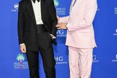 Cillian Murphy and Robert Downey Jr. at the 2024 Palm Springs International Film Festival Film Awards held at the Palm Springs Convention Center on January 4, 2024 in Palm Springs, California. (Photo by Gilbert Flores/Variety via Getty Images)