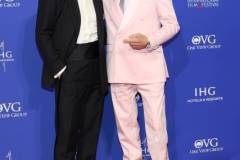 PALM SPRINGS, CALIFORNIA - JANUARY 04: (L-R) Cillian Murphy and Robert Downey Jr. attend the 2024 Palm Springs International Film Festival Film Awards at Palm Springs Convention Center on January 04, 2024 in Palm Springs, California. (Photo by Monica Schipper/WireImage)