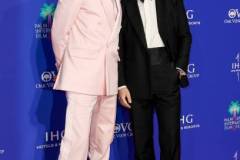 PALM SPRINGS, CALIFORNIA - JANUARY 04: (L-R) Robert Downey Jr. and Cillian Murphy attend the 35th Annual Palm Springs International Film Awards at Palm Springs Convention Center on January 04, 2024 in Palm Springs, California. (Photo by Frazer Harrison/Getty Images for Palm Springs International Film Society)