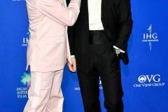 PALM SPRINGS, CALIFORNIA - JANUARY 04: Robert Downey Jr. and Cillian Murphy arrive at the 2024 Palm Springs International Film Festival Film Awards at the Palm Springs Convention Center on January 04, 2024 in Palm Springs, California. (Photo by Jerod Harris/FilmMagic)