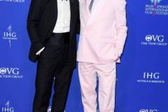 PALM SPRINGS, CALIFORNIA - JANUARY 04: Cillian Murphy and Robert Downey Jr arrives at the 2024 Palm Springs International Film Festival Film Awards at Palm Springs Convention Center on January 04, 2024 in Palm Springs, California. (Photo by Steve Granitz/FilmMagic,)