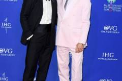 PALM SPRINGS, CALIFORNIA - JANUARY 04: Cillian Murphy and Robert Downey Jr arrives at the 2024 Palm Springs International Film Festival Film Awards at Palm Springs Convention Center on January 04, 2024 in Palm Springs, California. (Photo by Steve Granitz/FilmMagic,)