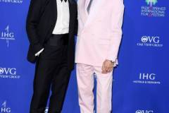 PALM SPRINGS, CALIFORNIA - JANUARY 04: Cillian Murphy and Robert Downey Jr arrives at the 2024 Palm Springs International Film Festival Film Awards at Palm Springs Convention Center on January 04, 2024 in Palm Springs, California. (Photo by Steve Granitz/FilmMagic,)
