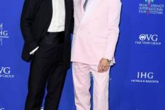 PALM SPRINGS, CALIFORNIA - JANUARY 04: Cillian Murphy and Robert Downey Jr arrives at the 2024 Palm Springs International Film Festival Film Awards at Palm Springs Convention Center on January 04, 2024 in Palm Springs, California. (Photo by Steve Granitz/FilmMagic,)