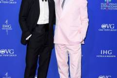 PALM SPRINGS, CALIFORNIA - JANUARY 04: Cillian Murphy and Robert Downey Jr arrives at the 2024 Palm Springs International Film Festival Film Awards at Palm Springs Convention Center on January 04, 2024 in Palm Springs, California. (Photo by Steve Granitz/FilmMagic,)