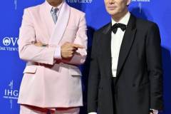 PALM SPRINGS, CALIFORNIA - JANUARY 04: Robert Downey Jr. and Cillian Murphy attend the 2024 Palm Springs International Film Festival Film Awards at Palm Springs Convention Center on January 04, 2024 in Palm Springs, California. (Photo by Axelle/Bauer-Griffin/FilmMagic)