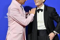 PALM SPRINGS, CALIFORNIA - JANUARY 04: Robert Downey Jr. and Cillian Murphy attend the 2024 Palm Springs International Film Festival Film Awards at Palm Springs Convention Center on January 04, 2024 in Palm Springs, California. (Photo by Axelle/Bauer-Griffin/FilmMagic)