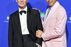 PALM SPRINGS, CALIFORNIA - JANUARY 04: Cillian Murphy and Robert Downey Jr. attend the 2024 Palm Springs International Film Festival Film Awards at Palm Springs Convention Center on January 04, 2024 in Palm Springs, California. (Photo by Axelle/Bauer-Griffin/FilmMagic)