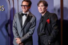 Robert Downey Jr. and Cillian Murphy at the 14th Governors Awards held at The Ray Dolby Ballroom at Ovation Hollywood on January 9, 2024 in Los Angeles, California. (Photo by Christopher Polk/WWD via Getty Images)