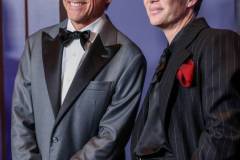Robert Downey Jr. and Cillian Murphy at the 14th Governors Awards held at The Ray Dolby Ballroom at Ovation Hollywood on January 9, 2024 in Los Angeles, California. (Photo by Christopher Polk/WWD via Getty Images)