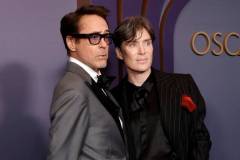HOLLYWOOD, CALIFORNIA - JANUARY 09: (L-R) Robert Downey Jr. and Cillian Murphy attend the Academy Of Motion Picture Arts & Sciences' 14th Annual Governors Awards at The Ray Dolby Ballroom on January 09, 2024 in Hollywood, California. (Photo by Frazer Harrison/Getty Images)