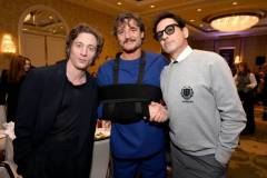 LOS ANGELES, CALIFORNIA - JANUARY 12: (L-R) Jeremy Allen White, Pedro Pascal, and Robert Downey Jr. attend the AFI Awards at Four Seasons Hotel Los Angeles at Beverly Hills on January 12, 2024 in Los Angeles, California. (Photo by Michael Kovac/Getty Images for AFI)