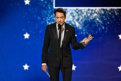 Robert Downey Jr. accepts the Best Supporting Actor Award for "Oppenheimer" at The 29th Critics' Choice Awards held at The Barker Hangar on January 14, 2024 in Santa Monica, California. (Photo by Michael Buckner/Variety via Getty Images)