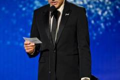 Robert Downey Jr. accepts the Critic's Choice Award for Best Supporting Actor for "Oppenheimer" at The 29th Critics' Choice Awards held at The Barker Hangar on January 14, 2024 in Santa Monica, California. (Photo by Michael Buckner/Variety via Getty Images)