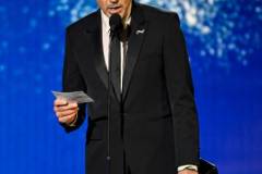 Robert Downey Jr. accepts the Critic's Choice Award for Best Supporting Actor for "Oppenheimer" at The 29th Critics' Choice Awards held at The Barker Hangar on January 14, 2024 in Santa Monica, California. (Photo by Michael Buckner/Variety via Getty Images)