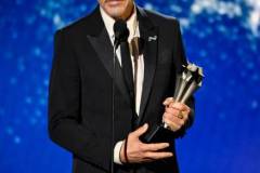 Robert Downey Jr. accepts the Critic's Choice Award for Best Supporting Actor for "Oppenheimer" at The 29th Critics' Choice Awards held at The Barker Hangar on January 14, 2024 in Santa Monica, California. (Photo by Michael Buckner/Variety via Getty Images)