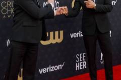 SANTA MONICA, CALIFORNIA - JANUARY 14: (L-R) Robert Downey Jr. and Justin Theroux attend the 29th Annual Critics Choice Awards at Barker Hangar on January 14, 2024 in Santa Monica, California. (Photo by Frazer Harrison/Getty Images)