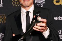 SANTA MONICA, CALIFORNIA - JANUARY 14: Robert Downey Jr., winner of the Best Supporting Actor Award for 'Oppenheimer,' poses in the press room during the 29th Annual Critics Choice Awards at Barker Hangar on January 14, 2024 in Santa Monica, California. (Photo by Kevin Mazur/Getty Images for Critics Choice Association)