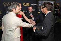 SANTA MONICA, CALIFORNIA - JANUARY 14: (L-R) Alden Ehrenreich, Emily Blunt, David Krumholtz, Cillian Murphy, and Robert Downey Jr., winners of the Best Acting Ensemble Award for 'Oppenheimer,' pose in the press room during the 29th Annual Critics Choice Awards at Barker Hangar on January 14, 2024 in Santa Monica, California. (Photo by Kevin Mazur/Getty Images for Critics Choice Association)